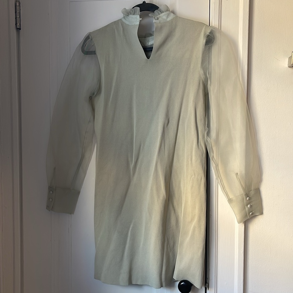 Zara Cream Ruffle Dress - Picture 5 of 7